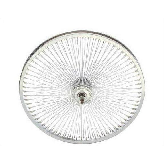 20" 144 Spoke Front Wheel 14G Chrome. Bicycle Wheel, Bike Wheel, Lowrider Bike Wheel, lowrider Bicycle Wheel, BMX, Free Style, Chopper, cuiser, Bike Part, Bicycle Part