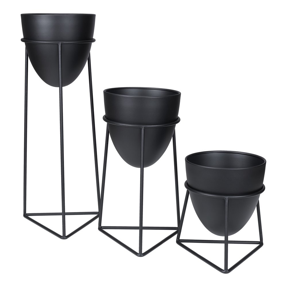 Mainstays Bullet 3-Piece Metal Planter Set with Stands - Walmart.com
