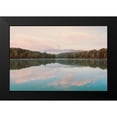 thumbnail image 2 of Nature Magick 24x17 Black Modern Framed Museum Art Print Titled - Turquoise Lake Summer Mountain Sunrise Pastel Sky, 2 of 5