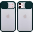 thumbnail image 2 of Case for iPhone 11 6.1 inch, Sliding Camera Lens Protector Case Soft TPU Bumper Case Translucent Frosted Matte Hard PC Back Cover Stylish Shockproof Protective Case for iPhone 11 - Dark Green, 2 of 16