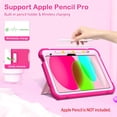thumbnail image 4 of AVAWO 360° Rotatable Case for iPad (A16) 11th Generation 11 Inch 2025 & iPad 10th Generation 10.9" 2022, Shockproof Rugged Protective Cover with Shoulder Strap/Hand Strap - Rose, 4 of 12