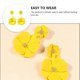 thumbnail image 2 of 1 Pair of Lovely Ear Stud Decorative Flower Shaped Earrings Fashionable Jewelry, 2 of 3
