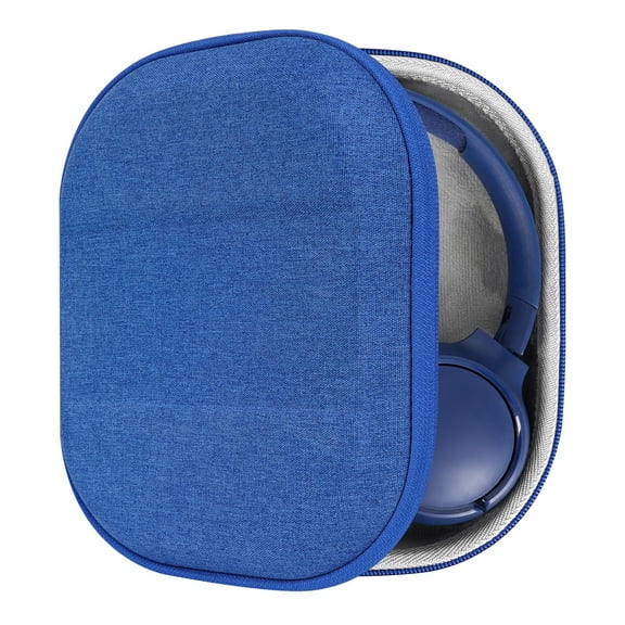 Geekria Shield Headphones Case Compatible with JBL Tune 660BTNC/700BT/510BT/570BT, Live 460NC, Replacement Hard Shell Travel Carrying Bag with Cable Storage (Blue)