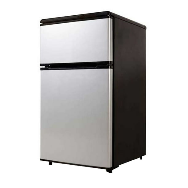 Equator Midea 3.1 Cu Ft Two Door Compact Refrigerator, Stainless ...