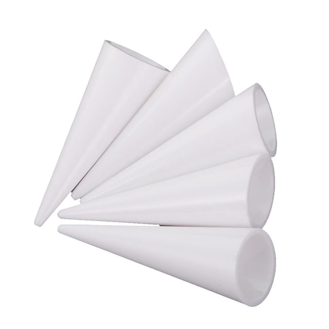 5pcs Claro Negro Blanco Plástico Forma De Cono Soporte De La Joyería Vitrina