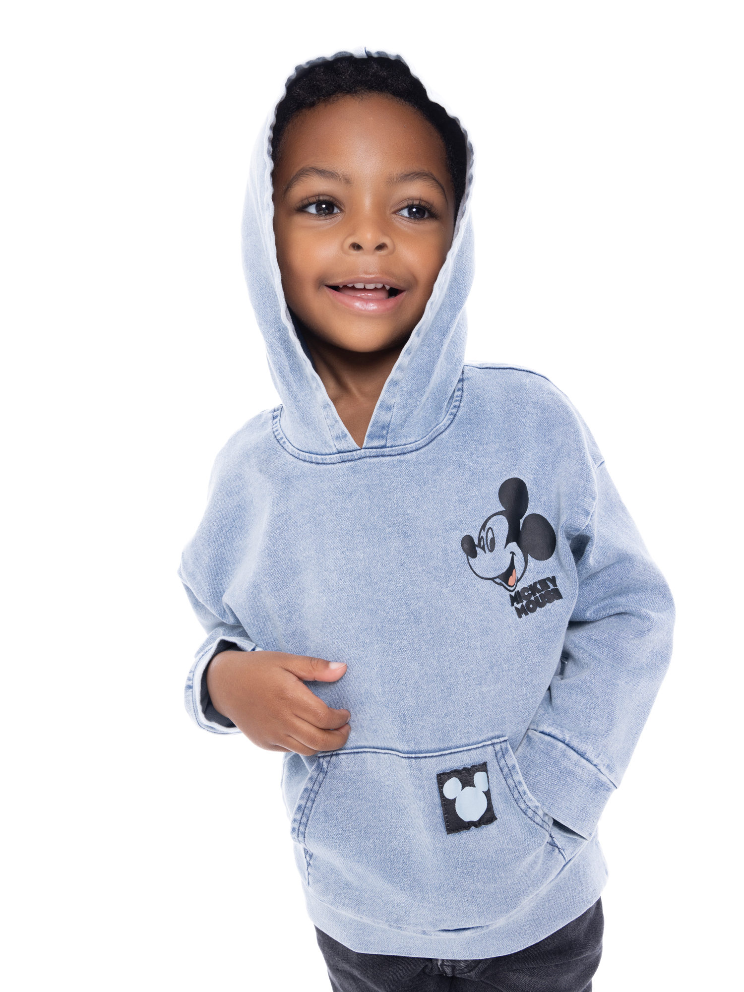 Mickey Mouse Toddler Boys Mineral Washed Graphic Hoodie, Sizes 12M-5T