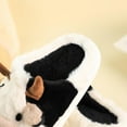thumbnail image 3 of LAICAIW Cartoon Cow Cotton Slippers, Winter Indoor Outdoor Slippers for Women, 3 of 7