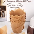 thumbnail image 4 of Tulip Cupcake Liners,Mini Cupcake Liners 50/100/200pcs, Unbleached  Parchment Paper Muffin Liners, Greaseproof Cupcake Wrappers , Parchment Baking Cups for Party, Christmas, 4 of 8