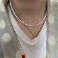 thumbnail image 2 of Collar de perlas para hombre, collar de cuentas hecho a mano Simple, nueva tendencia 2022, 2 of 4
