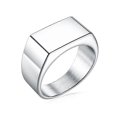 thumbnail image 1 of Anillos de acero inoxidable cuadrados estilo hip hop punk, color negro, dorado y plateado, accesorios de joyería impermeables para hombres, regalos., 1 of 4