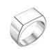 thumbnail image 1 of Anillos de acero inoxidable cuadrados estilo hip hop punk, color negro, dorado y plateado, accesorios de joyería impermeables para hombres, regalos., 1 of 4