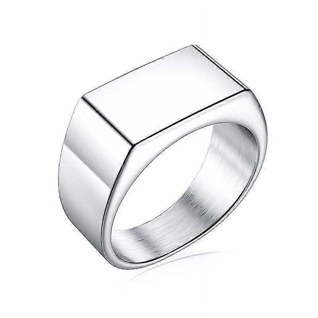 Anillos de acero inoxidable cuadrados estilo hip hop punk, color negro, dorado y plateado, accesorios de joyería impermeables para hombres, regalos.