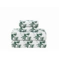thumbnail image 4 of Truly Soft Festive Cottage Toile Cotton Flannel 4-Piece Full Sheet Set in White and Green, Cotton , Adult, All Season, OEKO-TEX Certified, 4 of 5