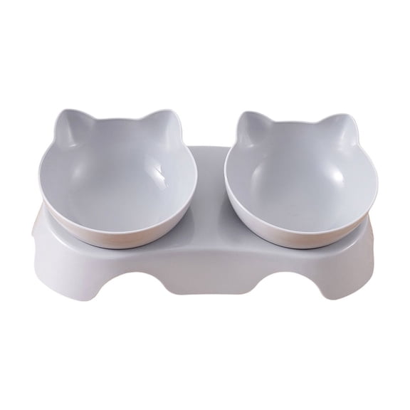 Qholemyo Integrated Food Water Pet Bowl Feeding Bowl 2 In 1 Pet Food Bowl Suitable For Cats And Dogs