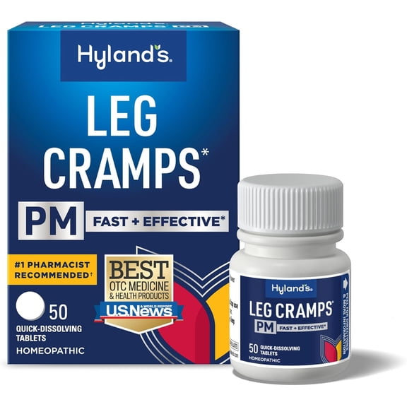 Hyland's Leg Cramps PM, Relief of Nighttime Leg, Calf, and Foot Cramps, 50 quick-dissolving tablets