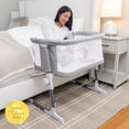 thumbnail image 3 of Baby Delight Bedside Me Dreamer Bassinet & Bedside Sleeper for Infants, Pebble Grey, 3 of 18