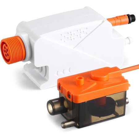 HVAC Mini-Split Condensate Pump, 66ft Max Head, 10.5 GPH Max Flow, 1.4oz Reservoir, Automatic Condensation Removal for Air Conditioner, Dehumidifier, Furnace, Ice Maker