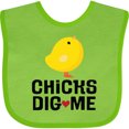 thumbnail image 3 of Inktastic Easter Baby Boy Chicks Dig Me Boys Baby Bib, 3 of 4