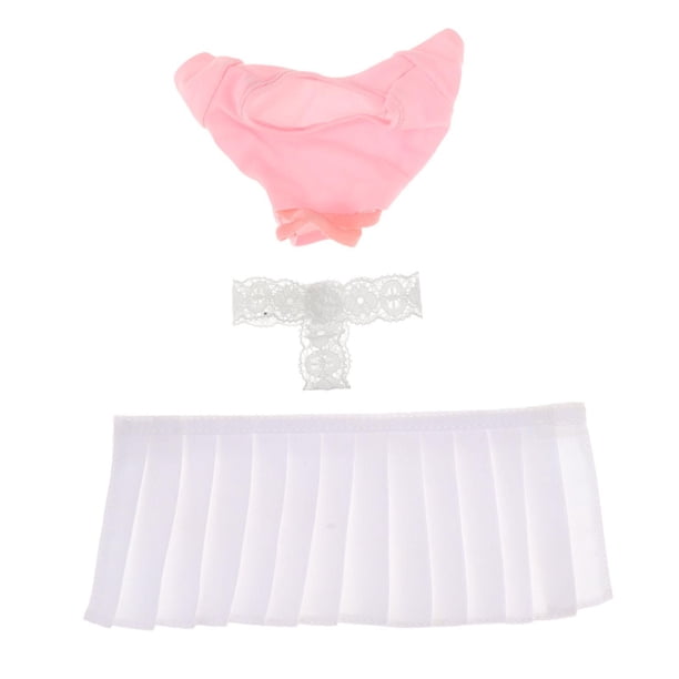 Traje de muñeca para niñas a escala 1:6, decoración de cosplay para figuras de 12 pulgadas, figura de acción coleccionable Conjunto de top rosa
