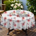 thumbnail image 4 of Pioneer Flower Floral Print Pattern Round Tablecloth 70"x70", Wrinkle Resistant Wipeable Table Cover for Kitchen Dining Room Picnic Patio and Party, 4 of 6