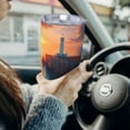 thumbnail image 6 of Fuzoiu Lighthouse At Sunset Coast Print 20oz Tumbler, Stainless Steel Vacuum Insulated Car Cup, Insulated Coffee Mug,Travel Mug with Lid,Thermal Cup for Outdoor-Without Straw, 6 of 8