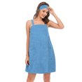 thumbnail image 2 of Topcobe Women' s Sleeveless Towel Bath Robe with Pocket for Ladies, S-2XL Light Blue, 2 of 6