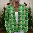 thumbnail image 3 of Women's Cute Fun Christmas Sweater Long Sleeve Knitted Sweater for Fall and Winter, Festive Holiday Wear, Perfect as Christmas Sweaters for Women and Christmas Gifts,Green,Size L, 3 of 7