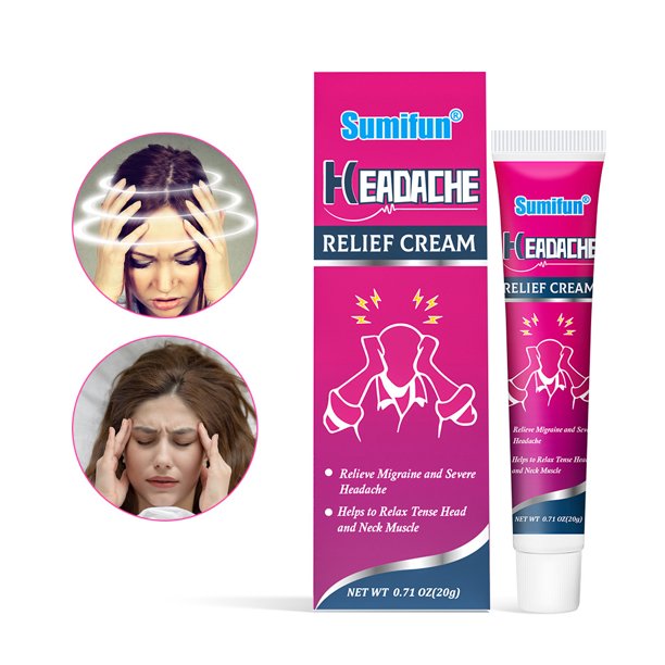 Herbal Migraine Headache Relief Balm with Essential Oils. Sinus Tension