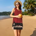 thumbnail image 3 of Balery Minimalist Romantic Dinner Vestidos de verano para mujer con estampado: vestido holgado sin mangas, vestido playero informal y cómodo para días calurosos., 3 of 7