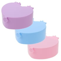 HEATSHAKING Heart Plastic Box for Makeup Use 3Pcs