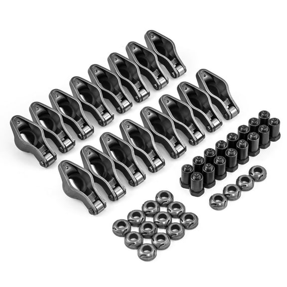 Speedmaster PCE261.1042.01 Compatible with Chevy SBC 350 1.5 Ratio 3/8" Steel Roller Tip Rocker Arms Set (w/Nuts and Balls)