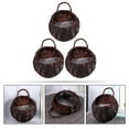 thumbnail image 3 of IBASETOY Wicker Hanging Storage Basket for Home Decor in Coffee Color Perfect for Artificial Plants and Flowers 3pcs, 3 of 8
