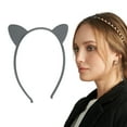 thumbnail image 2 of Unique Bargains 1 Pc Cute Frosted Cat Headbands for Women Blue Gray, 2 of 6