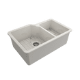 thumbnail image 3 of BOCCHI 1506-014-0120 Sotto Dual-Mount Fireclay 33" Double Kitchen Sink Biscuit, 3 of 7