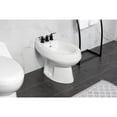 thumbnail image 3 of Kingston Brass KB6320SVL Serena Three-Handle Bidet Faucet with Brass Pop-Up, Matte Black, 3 of 6