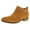 Caramel Brown Suede, variant on Women's Deia Side-Zipper Suede Booties