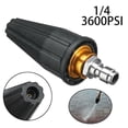 thumbnail image 1 of MYG for High Pressure Washer Turbo Rotating Spray Nozzle 3600 PSI 1/4 Inch Quick Connect Attachment for Water Pistol Rotary Gun Steel Plastic Construction, 1 of 6