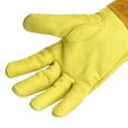 thumbnail image 4 of Guantes de soldadura extra largos Guantes de cuero resistentes al calor Guantes de jardín a prueba d Abanopi Mitones, 4 of 7