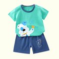 thumbnail image 4 of Fesfesfes Toddler Outfit Kids Baby Boys and Girls Cute Short Sleeve Shirts with Shorts Graphic T Sets Children Clothing Cute Casual Kids Outfits Summer Sale, 4 of 4