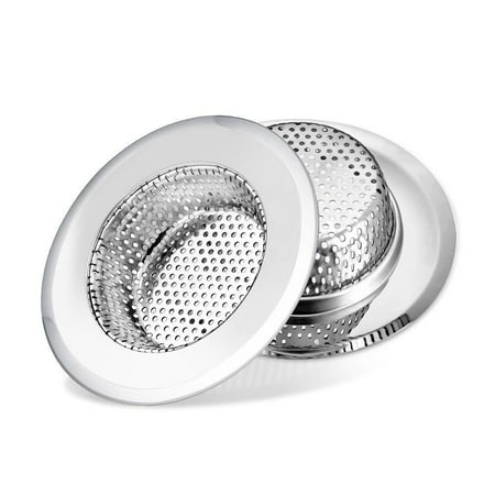 2 Pack Kitchen Sink Strainer Large 4 3 Wide Rim Diameter Prevent Clogged Drains With The Best Stainless Steel Screen Mesh Basket Catcher Stopper