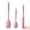 Pink, variant on Unique Bargains 3Pcs Heat-Resistant Cooking Utensils Kitchen Spatula Set Red