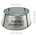 thumbnail image 6 of AuldHome Design Galvanized Metal Christmas Tree Collar (23-Inch Diameter Base); Small Size for Short Trees and Pencil Trees, 6 of 9
