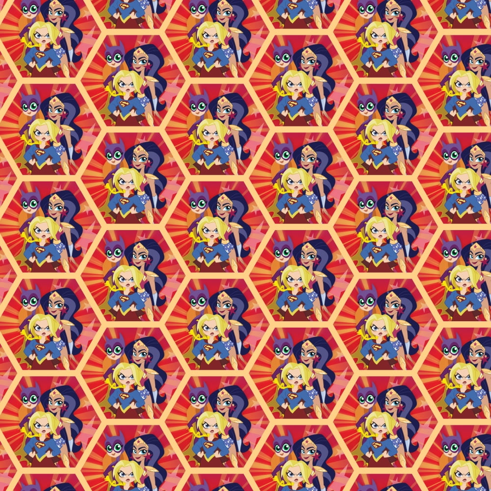 DC Super Hero Girls Girl Group Premium Roll Gift Wrap Wrapping Paper