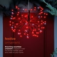 thumbnail image 5 of Alpine Corporation 16" Iron Twig Light-Up Snowflake Holiday Ornament, Red, 5 of 14