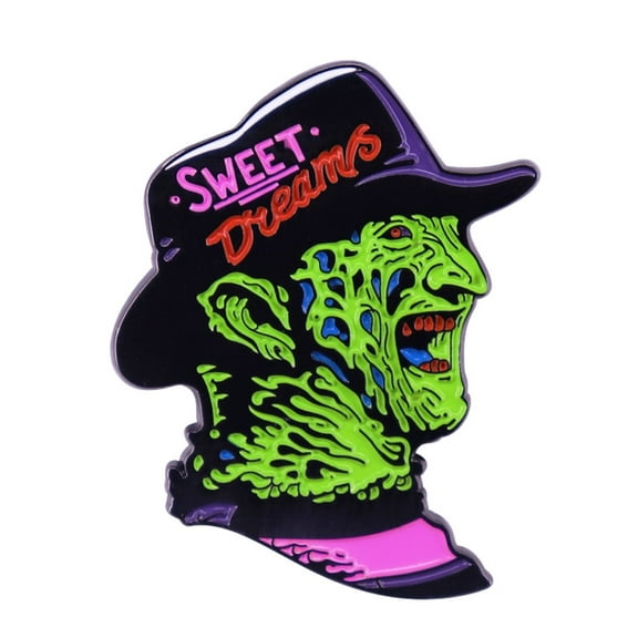 Freddy Krueger Sweet Dreams 1.5 Inches Tall Enamel Metal Pin