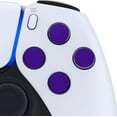 thumbnail image 2 of eXtremeRate Two-Tone Purple & Clear Dpad Action Buttons Replacement D-pad Face Buttons for PS5 Controller BDM-010/020/030/040, 2 of 9