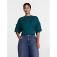 thumbnail image 2 of Scenario Women's Lace Trim Tee with Short Sleeves, Size XS-XXXL, 2 of 6