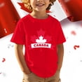 thumbnail image 3 of T-shirt Graphique pour Garçons Canada Feuille d'Érable Drapeau Canadien Col Rond Manches Courtes Tee Garçons Fête du Canada Imprimé Graphique Coupe Ample Haut Imprimé Feuille d'Érable Drapeau pour Garçons, 3 of 5