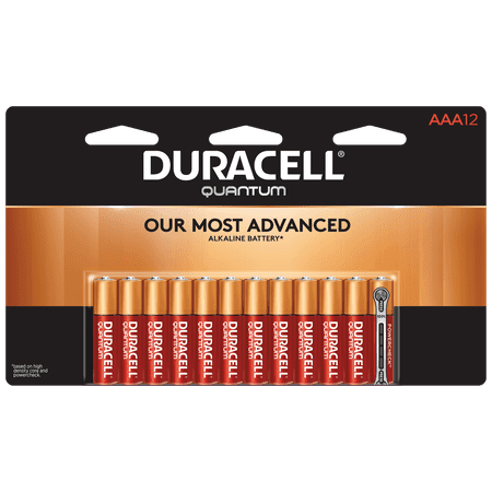 Duracell Quantum Alkaline AAA Batteries with PowerCheck 12 Pack