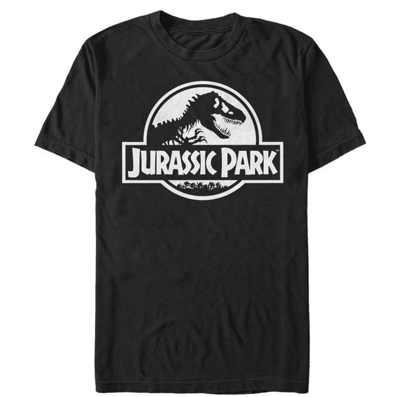 Men's Jurassic Park Dinosaur Logo  Graphic Tee Black Medium